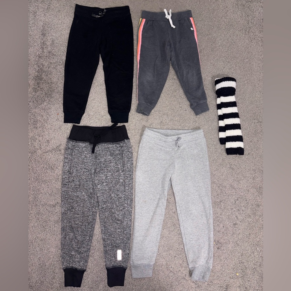 ✨ Girls 4T Sweatpants Bundle – 5 Piece Cozy Lot✨